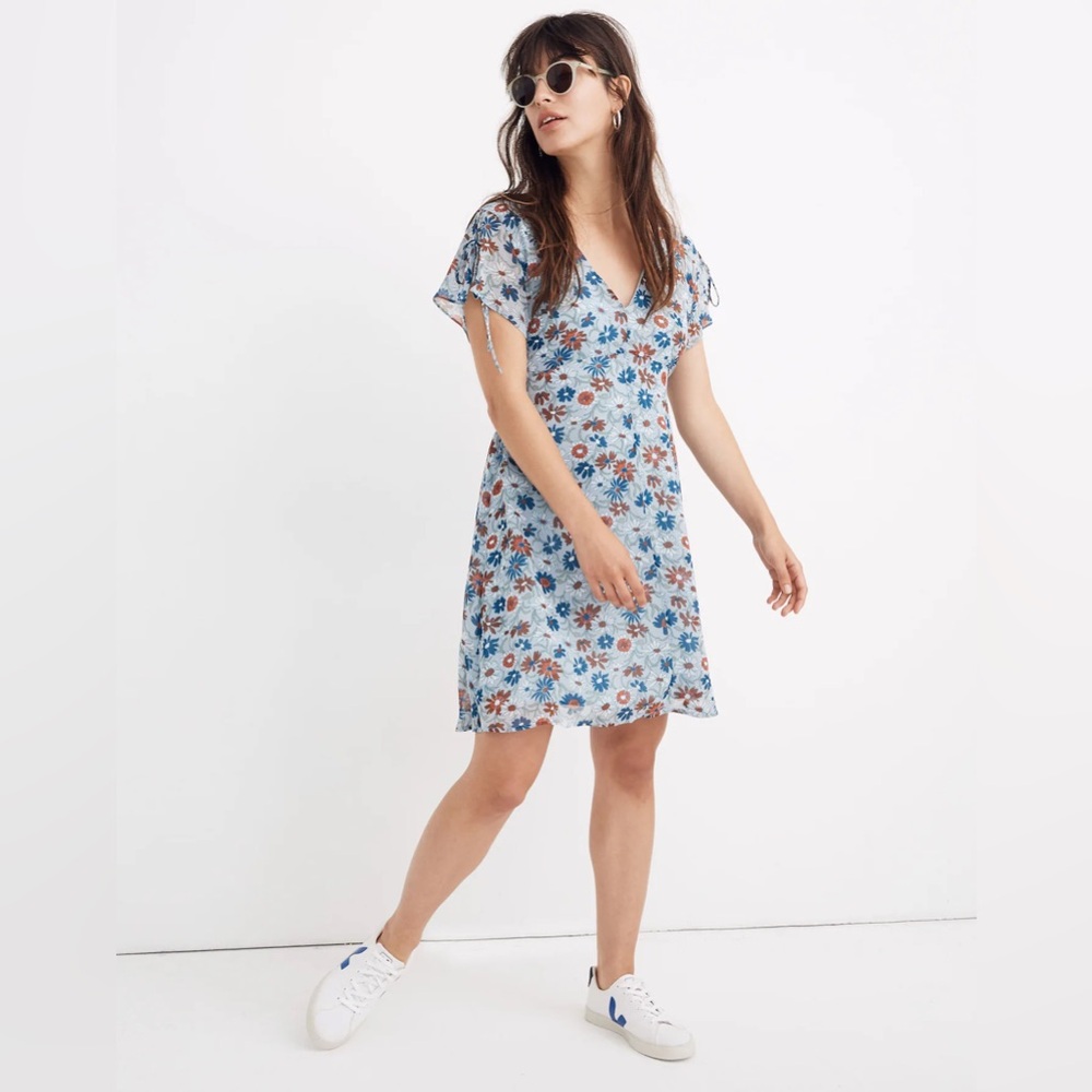 Madewell- Open-Back Mini Dress in Wildflower Garden- Size 10- MINT condition